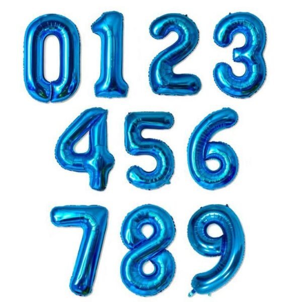 Blue Number Foil Balloon in dubai