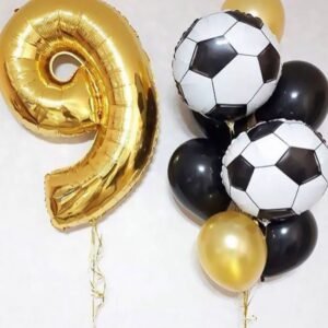 Football Foil Balloon Bouquet with number 9 in dubai