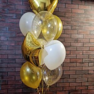 Heart and Star Balloons bouquet in UAE