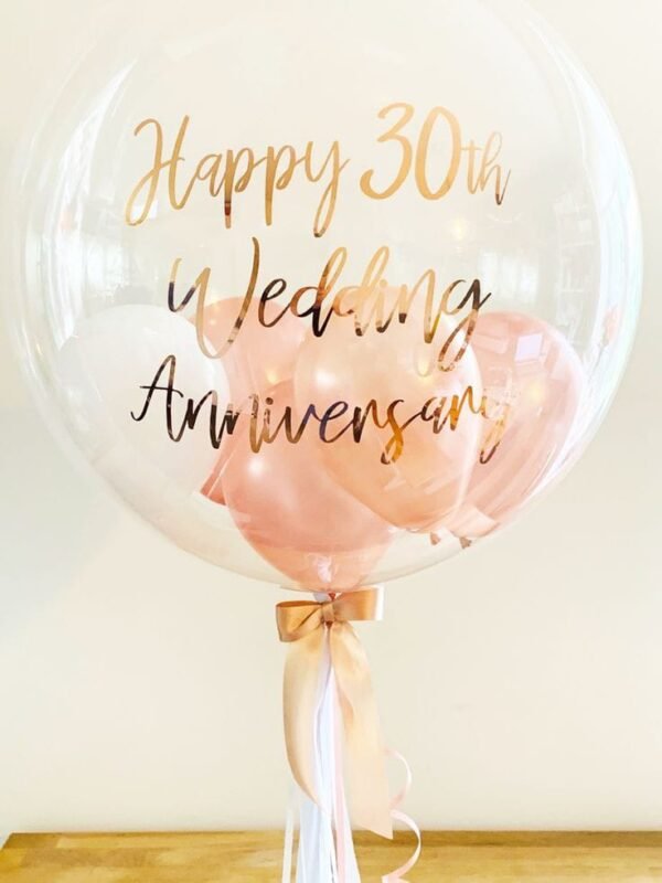 Happy 30th Anniversary Bubble Balloon in dubai