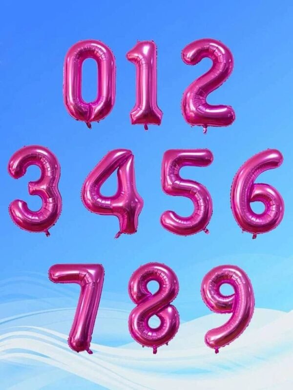 Pink Number Foil Balloon UAE