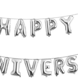 Silver Happy Anniversary Banner in dubai