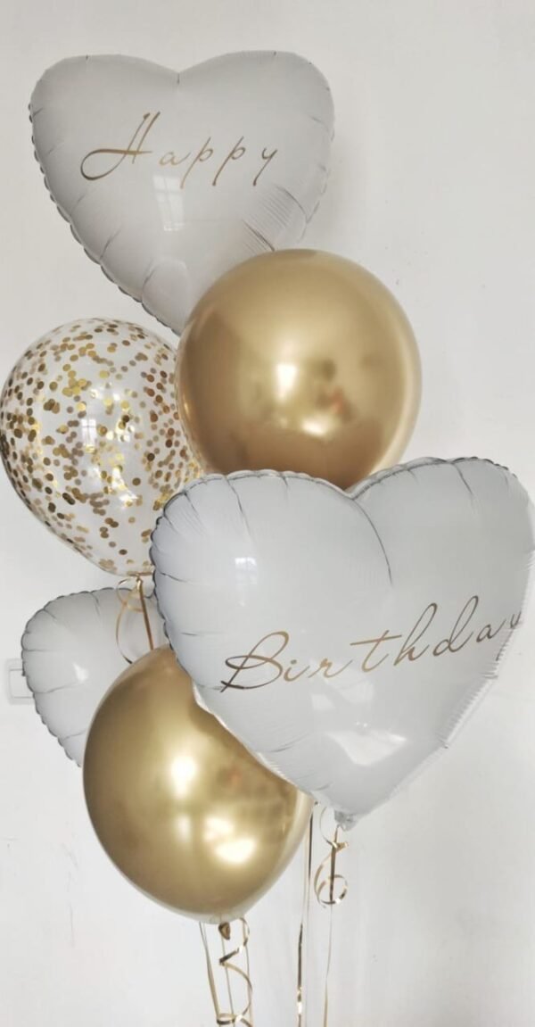 White heart Foil balloons in dubai