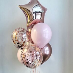 Rose Gold Balloons Bouquet in Dubai