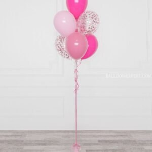 Pink Confetti Balloons Bunch in Dubai