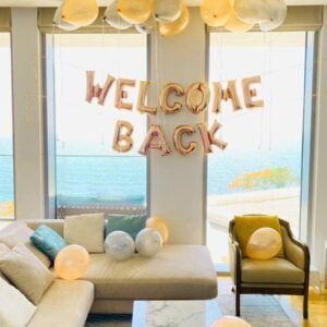 Welcome back home setup in dubai