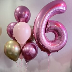 number balloons bouquet in dubai