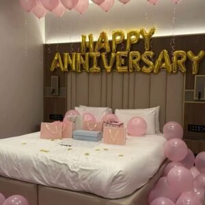 Anniversary room balloons setup duubai