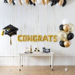 congrats balloons decor setup in dubai