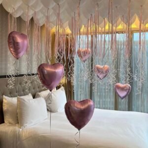 luxury room balloons setup dubai